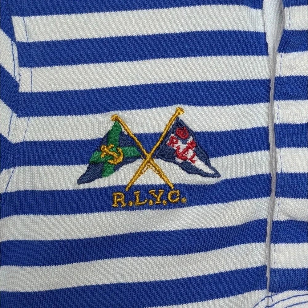 Polo Ralph Lauren Yacht Club Striped Rugby Shirt Pony Logo Size 18 Months